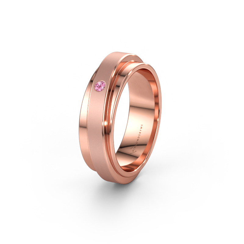 Immagine di Fede nuziale WH2220L16D 585 oro rosa ±6 x 2,2 mm Zaffiro rosa