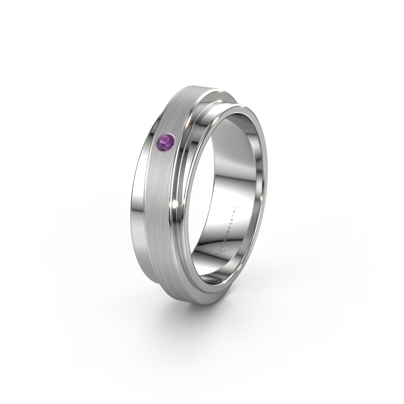 Image of Weddings ring WH2220L16D 950 platinum ±0.24x0.09in Amethyst