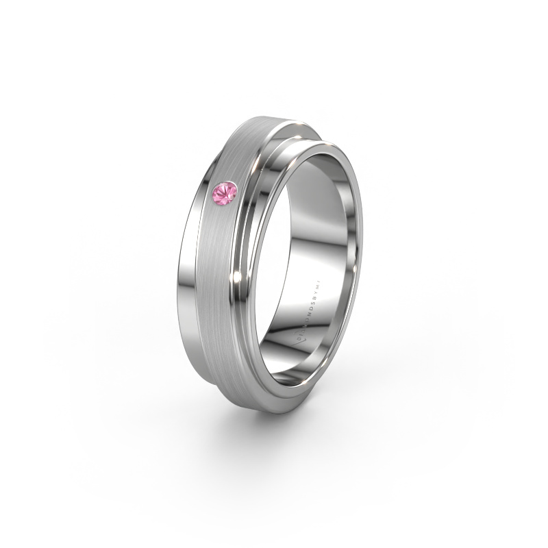 Image of Weddings ring WH2220L16D 950 platinum ±0.24x0.09in Pink sapphire