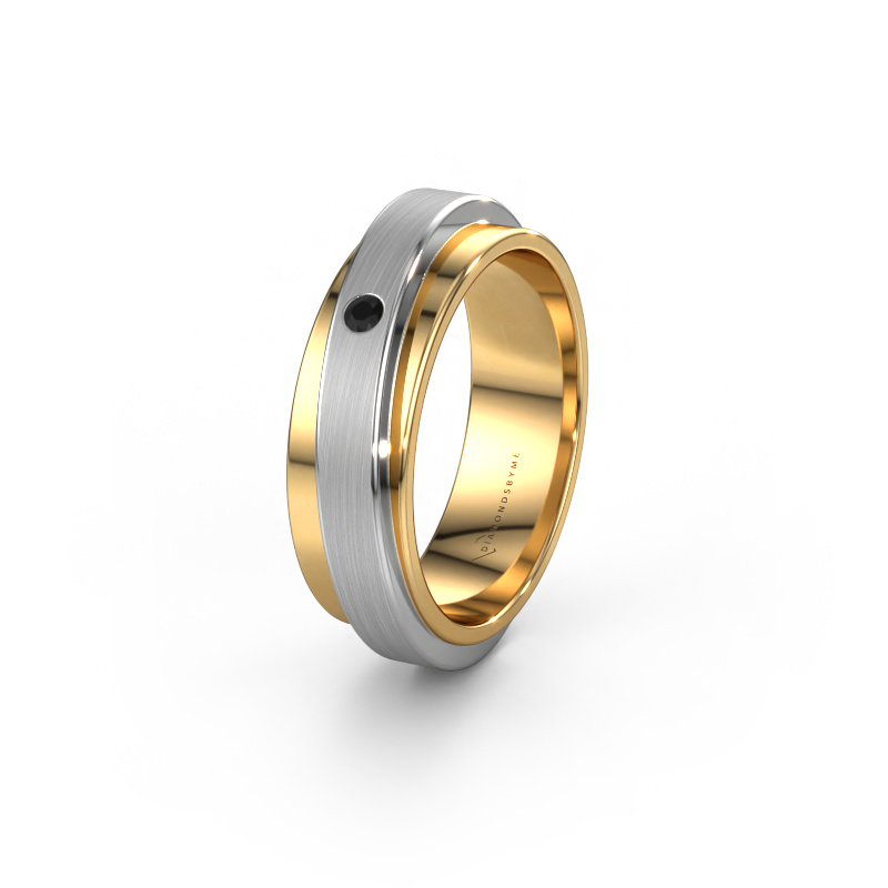 Image of Weddings ring WH2220L16D 585 gold ±0.24x0.09in Black diamond