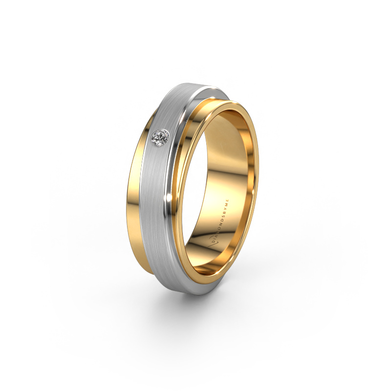 Image of Weddings ring WH2220L16D 585 gold ±6x2.2 mm Diamond