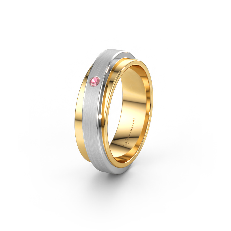 Immagine di Fede nuziale WH2220L16D 585 oro ±6 x 2,2 mm Tormalina rosa