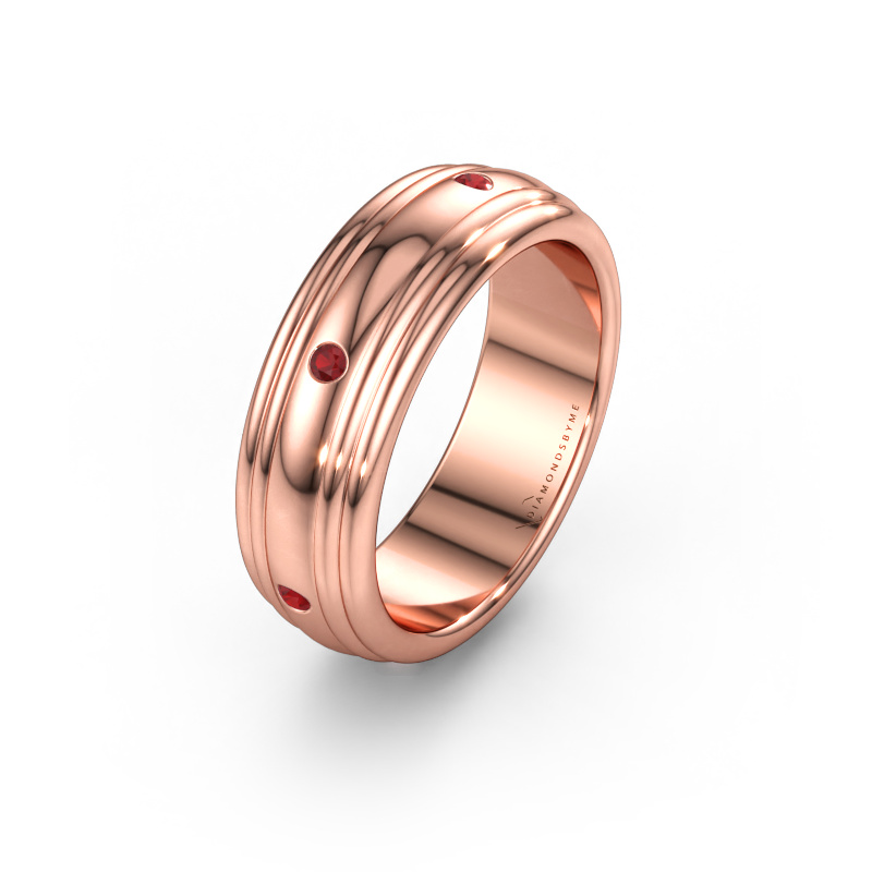 Immagine di Fede nuziale WH2236L 585 oro rosa ±6 x 2,2 mm Rubino