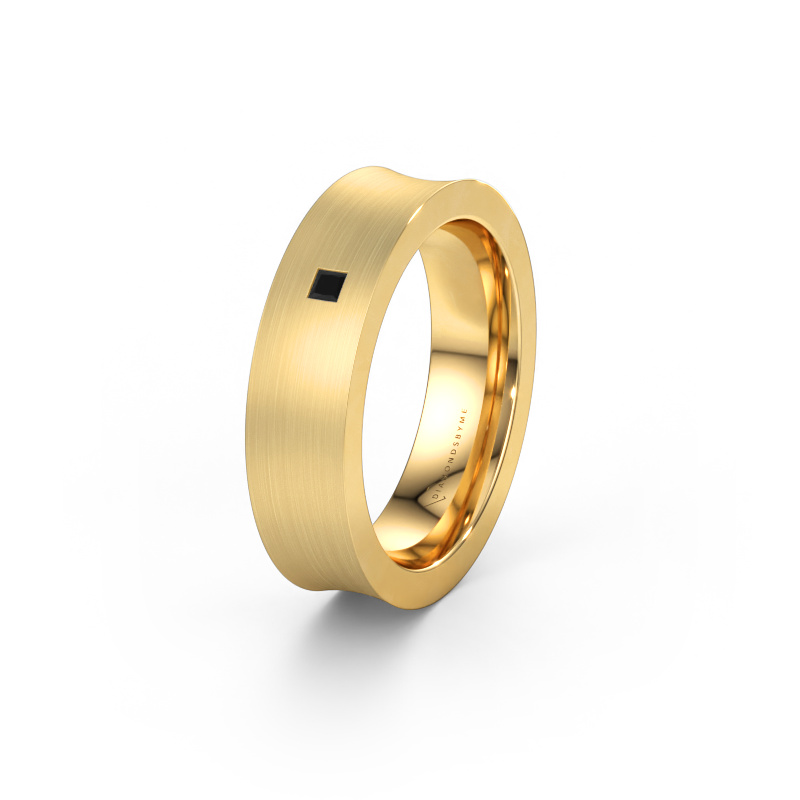 Immagine di Fede nuziale WH2238L2 585 oro ±6 x 2,2 mm Diamante nero