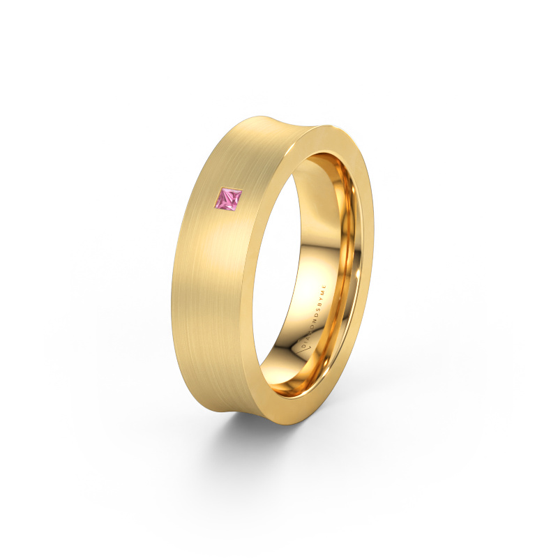 Immagine di Fede nuziale WH2238L2 585 oro ±6 x 2,2 mm Zaffiro rosa