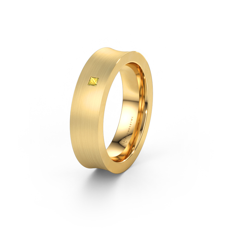 Immagine di Fede nuziale WH2238L2 585 oro ±6 x 2,2 mm Zaffiro giallo