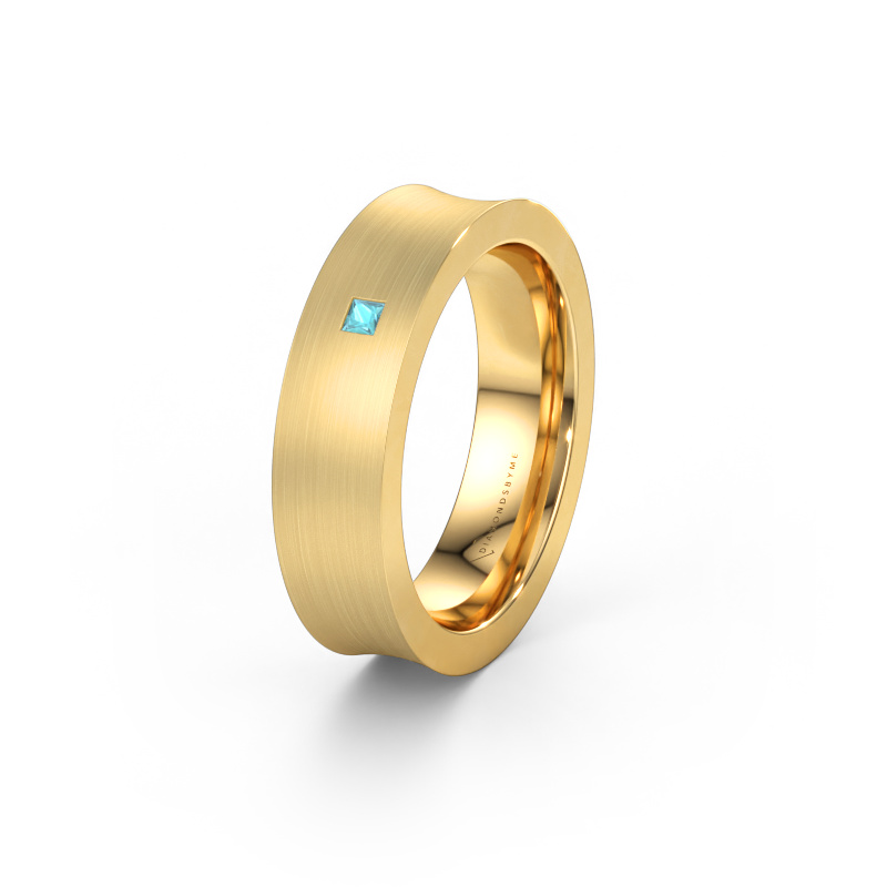Immagine di Fede nuziale WH2238L2 585 oro ±6 x 2,2 mm Topazio blu