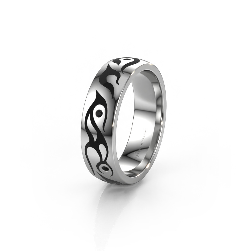 Image of Wedding ring WH3050L26P 585 white gold ±0.24x0.08 in