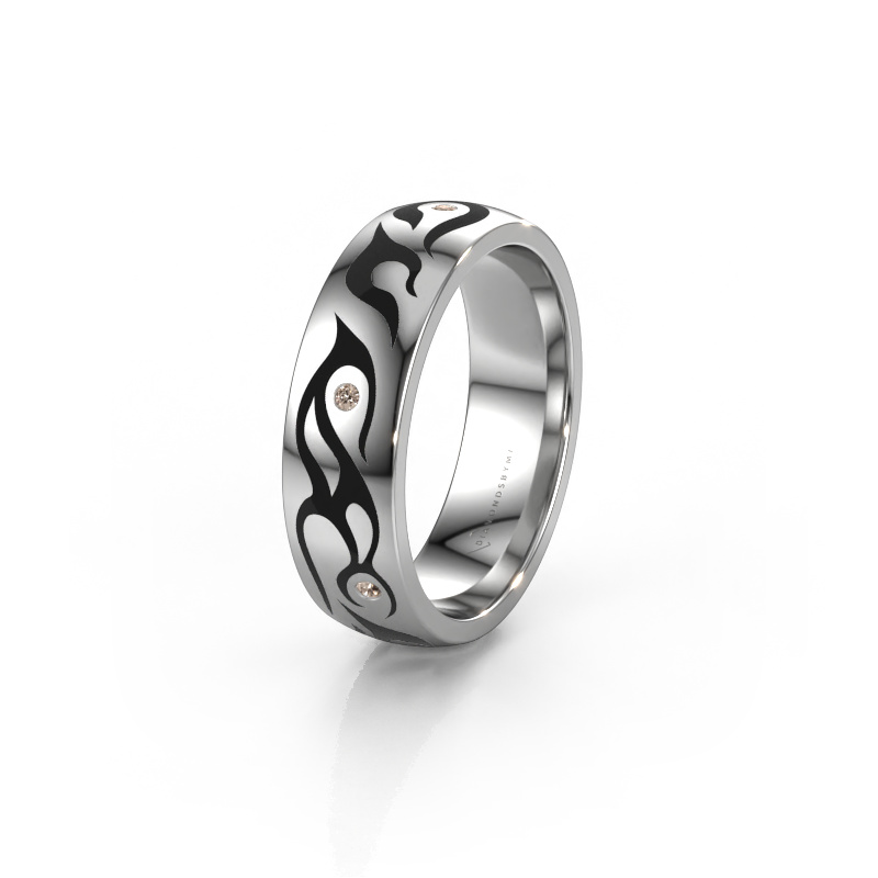 Image of Wedding ring WH3050L26P 585 white gold ±0.24x0.08 in