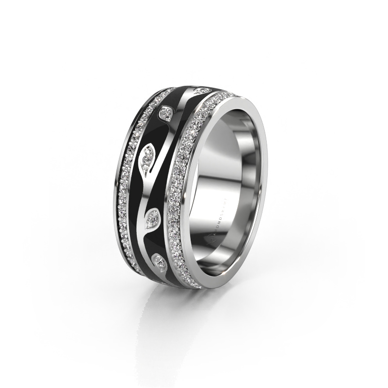 Afbeelding van Trouwring WH3051L28B 585 witgoud ±8x2 mm