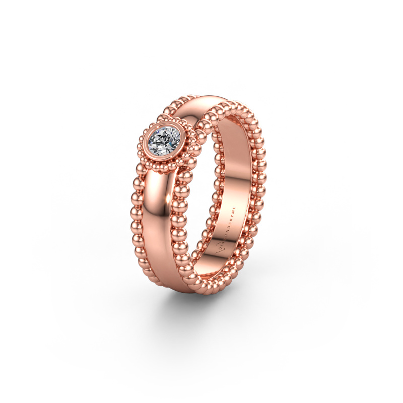 Immagine di Fede nuziale WH3053L16A 585 oro rosa ±6 x 1,7 mm Diamante