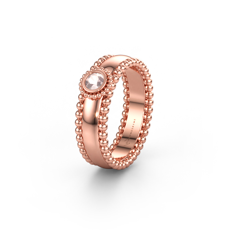 Immagine di Fede nuziale WH3053L16A 585 oro rosa ±6 x 1,7 mm Morganite champagne