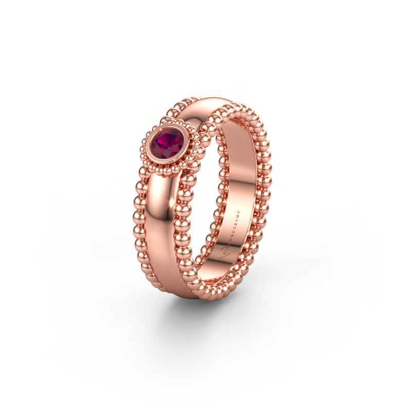 Immagine di Fede nuziale WH3053L16A 585 oro rosa ±6 x 1,7 mm Rodolite