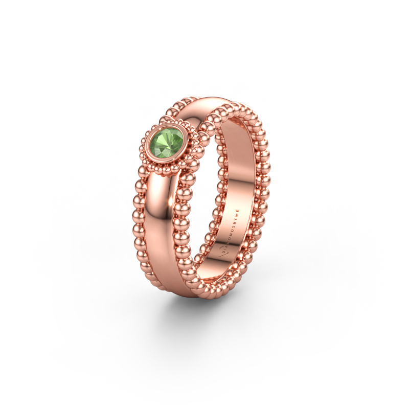 Immagine di Fede nuziale WH3053L16A 585 oro rosa ±6 x 1,7 mm Tormalina verde