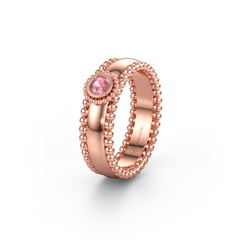 Bild av Vigselring WH3053L16A 585 roséguld ±6 x 1,7 mm Rosa turmalin