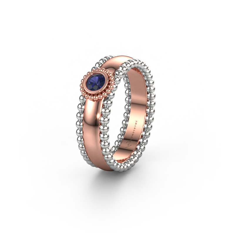 Image of Wedding ring WH3053L16A 585 rose gold ±0.24x0.07 in Sapphire
