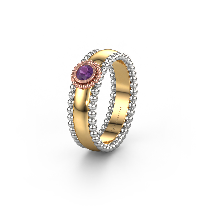 Bild von Trauring WH3053L16A 585 Gold ±6x1.7 mm Amethyst