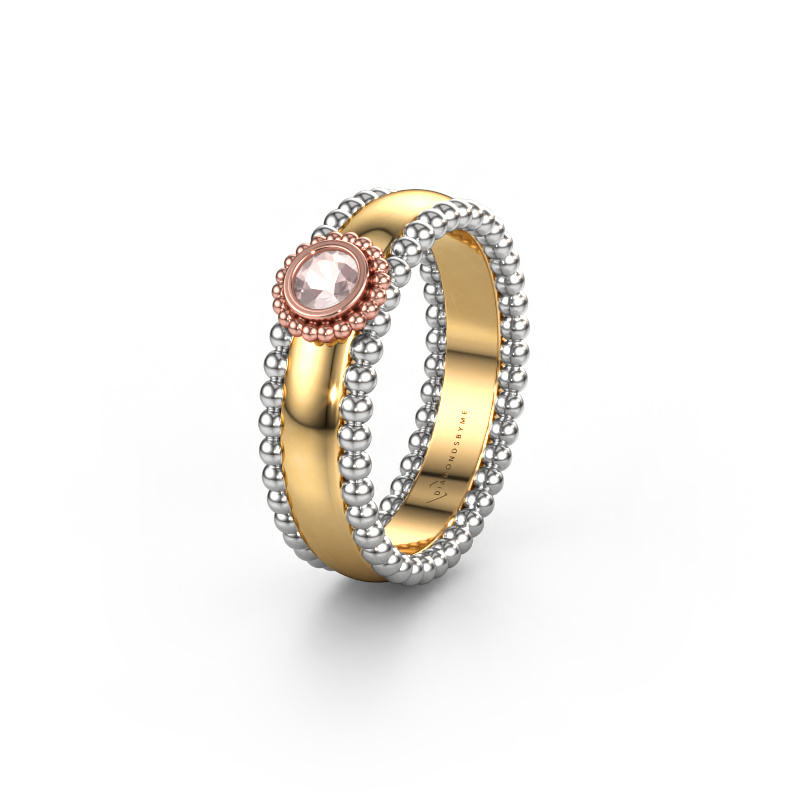 Bild von Trauring WH3053L16A 585 Gold ±6x1.7 mm Morganit Champagner