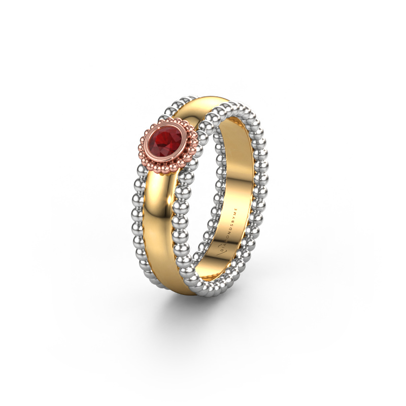 Image of Wedding ring WH3053L16A 585 gold ±6x1.7 mm Ruby