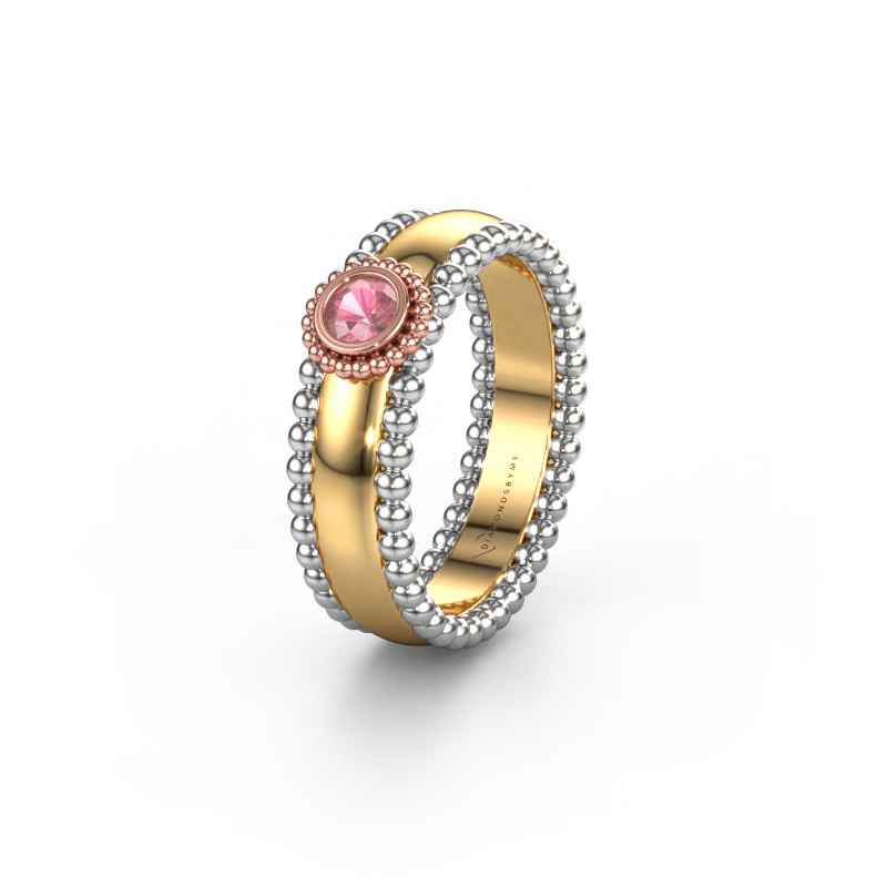Bild von Trauring WH3053L16A 585 Gold ±6x1.7 mm Turmalin rosa