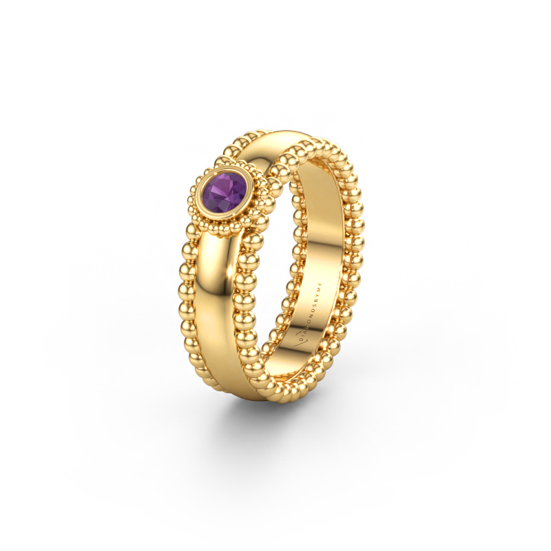 Bild av Vigselring WH3053L16A 585 gult guld ±6 x 1,7 mm Ametist