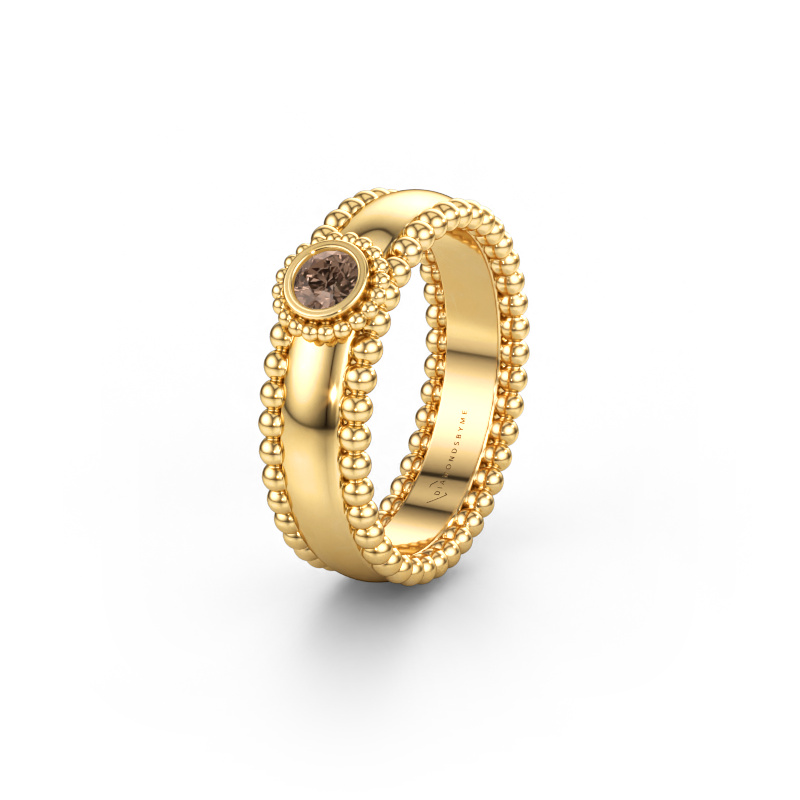 Immagine di Fede nuziale WH3053L16A 585 oro ±6 x 1,7 mm Diamante marrone