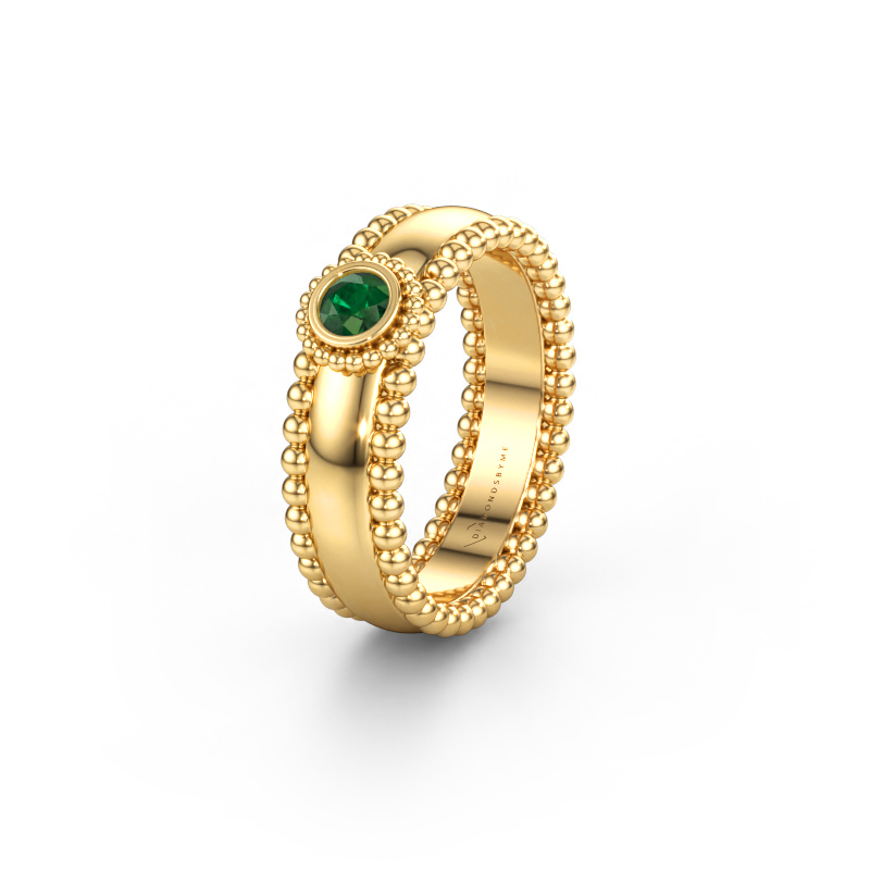 Immagine di Fede nuziale WH3053L16A 585 oro ±6 x 1,7 mm Smeraldo