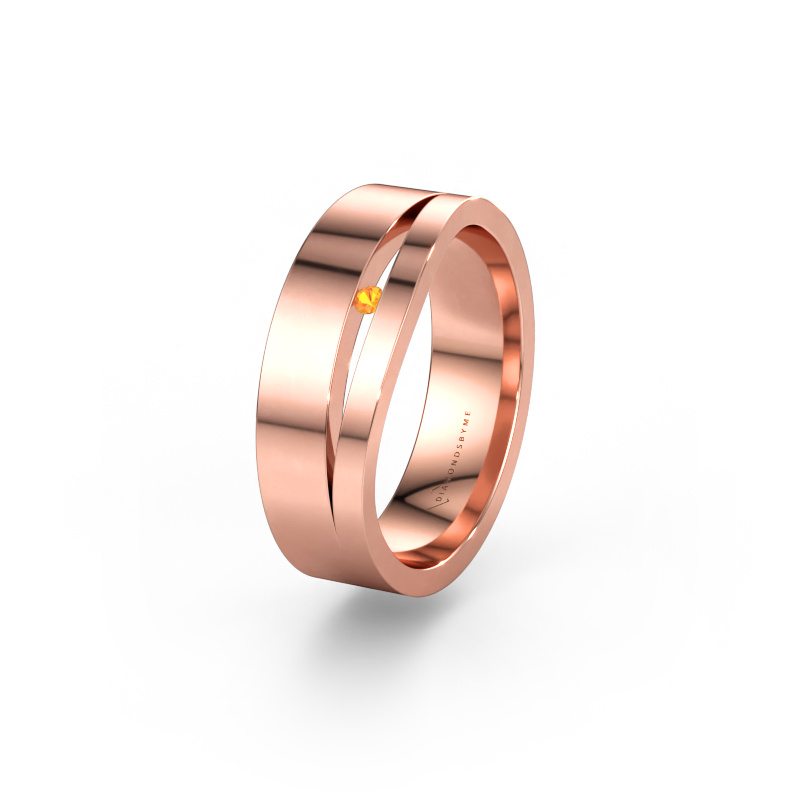 Immagine di Fede nuziale WH6000L16AP 585 oro rosa ±6 x 1,7 mm Citrino