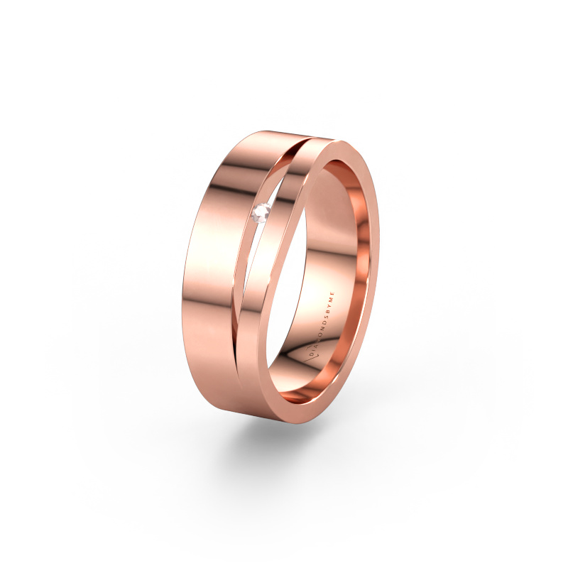 Bild av Vigselring WH6000L16AP 585 roséguld ±6 x 1,7 mm Champagnefärgad morganit