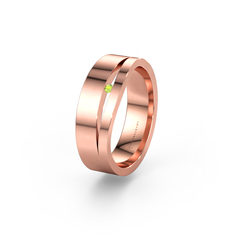 Immagine di Fede nuziale WH6000L16AP 585 oro rosa ±6 x 1,7 mm Peridoto