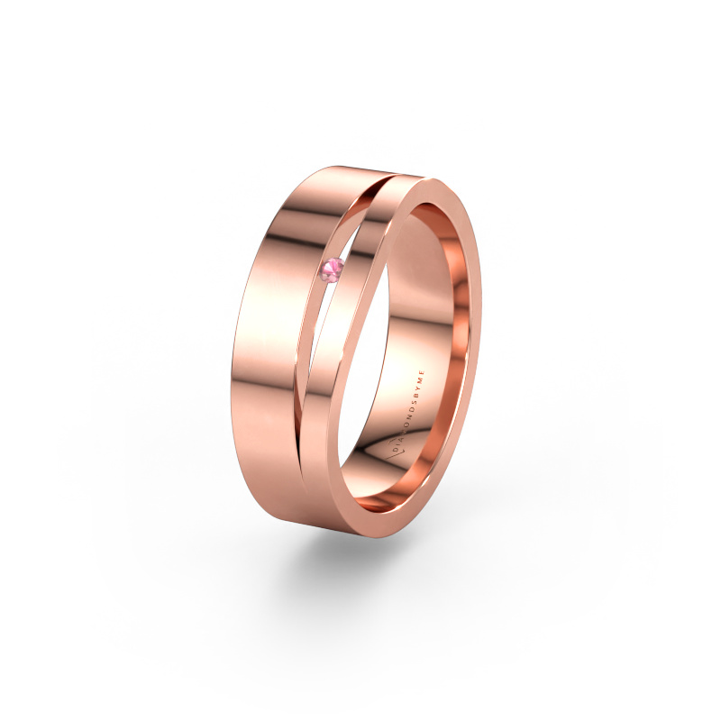 Bild av Vigselring WH6000L16AP 585 roséguld ±6 x 1,7 mm Rosa turmalin