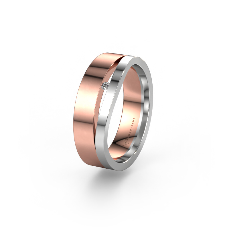 Afbeelding van Trouwring WH6000L16AP 585 rosé goud ±6x1.7 mm Diamant