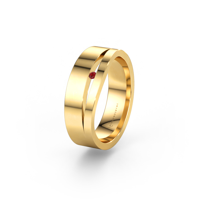 Immagine di Fede nuziale WH6000L16AP 585 oro ±6 x 1,7 mm Rubino
