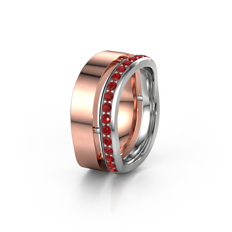 Bild von Ehering WH6008L18BP 585 Roségold ±10x2 mm Rubin