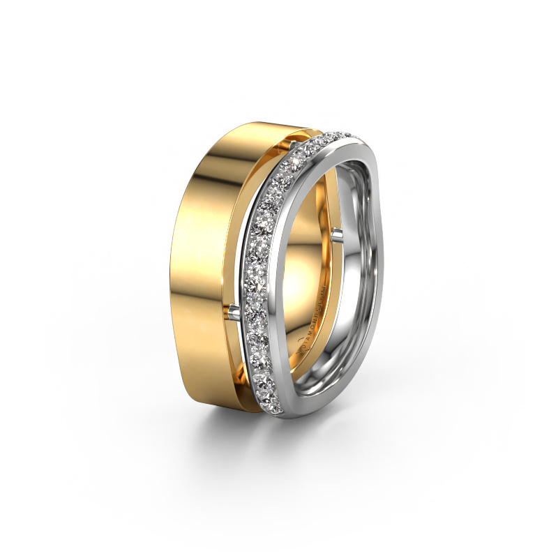 Bild von Ehering WH6008L18BP 585 Gold ±10x2 mm Diamant