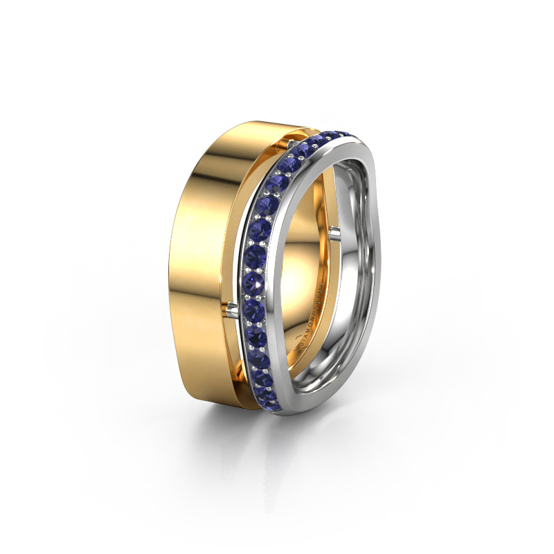 Image of Weddings ring WH6008L18BP 585 gold ±0.39x0.08 in Sapphire