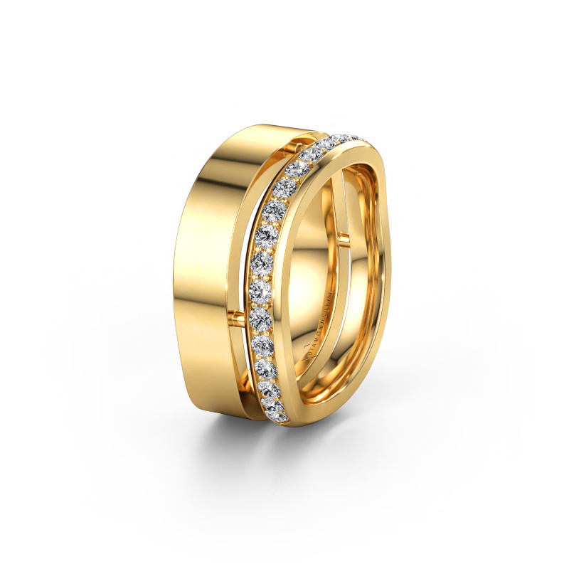 Immagine di Fede nuziale WH6008L18BP 585 oro ±10 x 2 mm Diamante lab grown