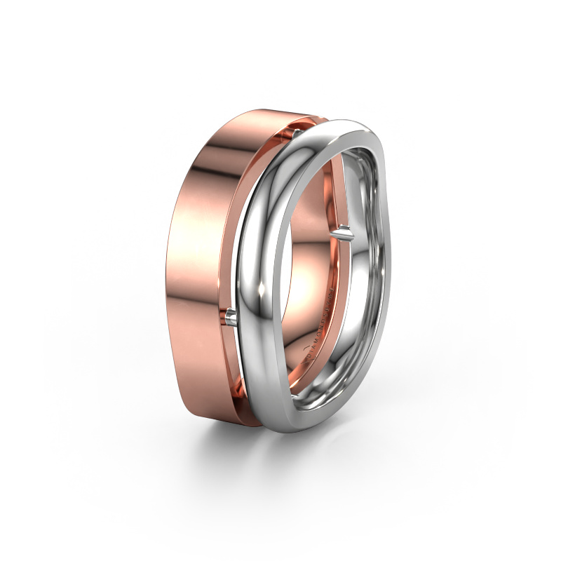 Image of Wedding ring WH6008M18BP 585 rose gold ±0.39x0.08 in