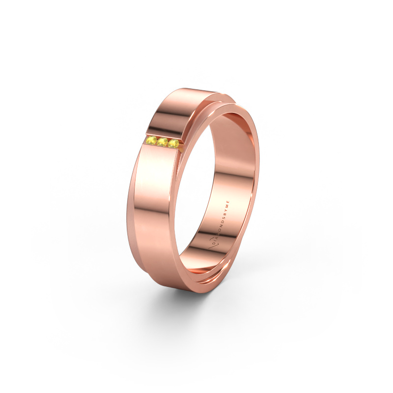 Bild av Vigselring WH6012LX6A 585 roséguld ±6 x 1,7 mm Gul safir