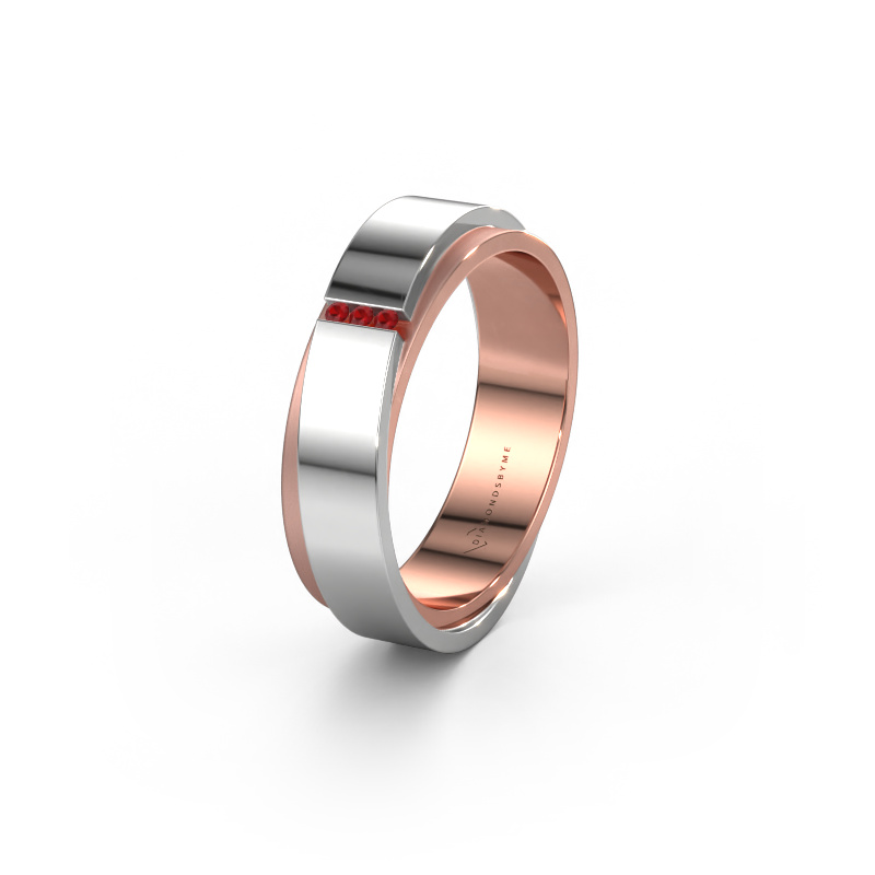 Image of Wedding ring WH6012LX6A 585 rose gold ±0.24x0.07 in Ruby