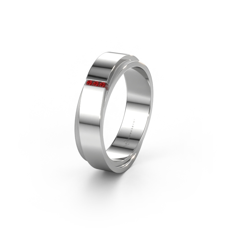 Image of Wedding ring WH6012LX6A 950 platinum ±0.24x0.07 in Ruby
