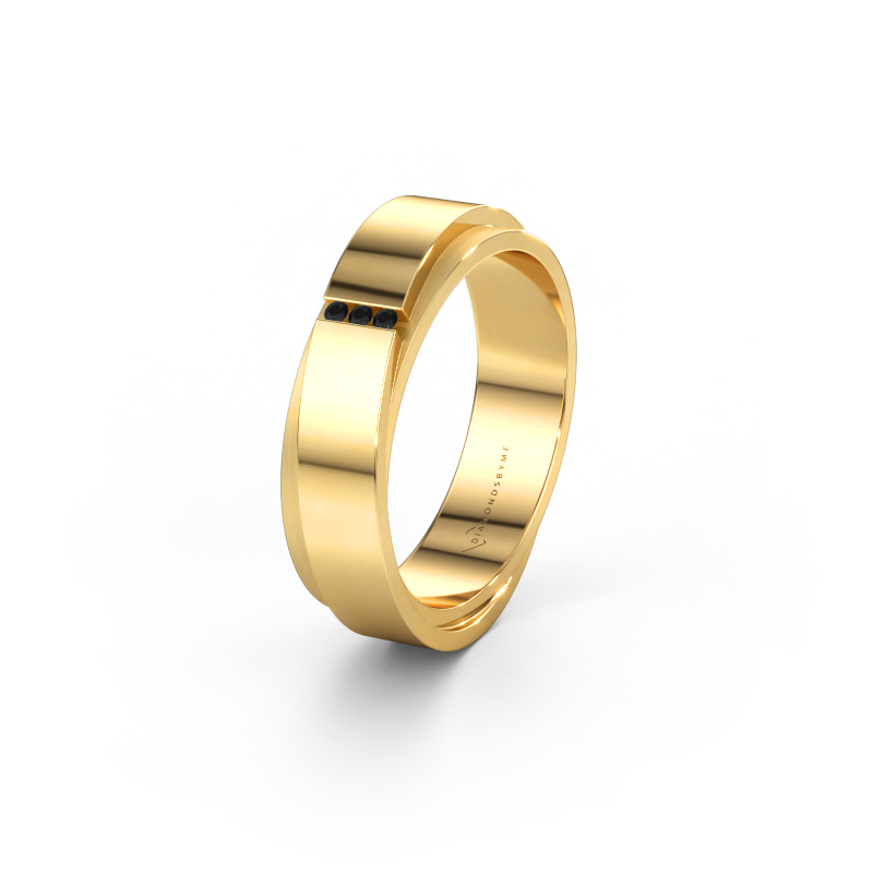 Immagine di Fede nuziale WH6012LX6A 585 oro ±6 x 1,7 mm Diamante nero