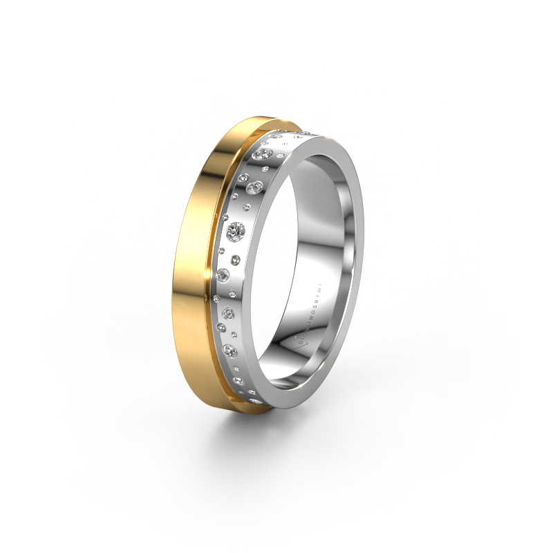 Bild von Ehering WH6016L15E 585 Weißgold ±5x2.6 mm Zirkonia