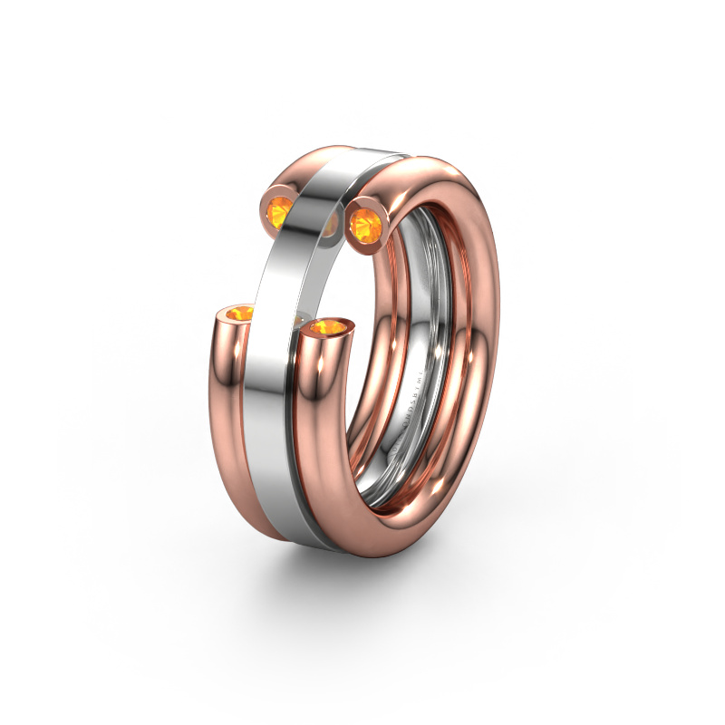 Bild von Ehering WH6018L 585 Roségold ±8x3 mm Citrin