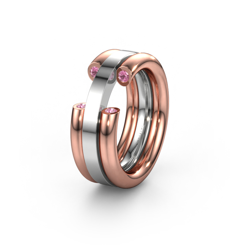Image de Alliance WH6018L 585 or rose ±8x3 mm Saphir rose