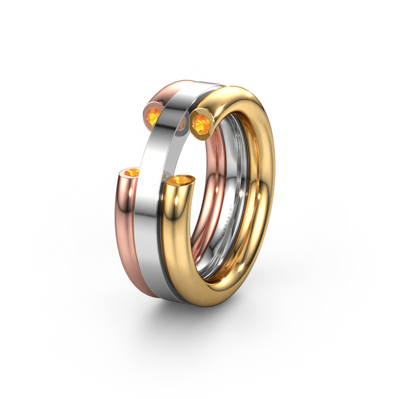 Bild von Ehering WH6018L 585 Gold ±8x3 mm Citrin