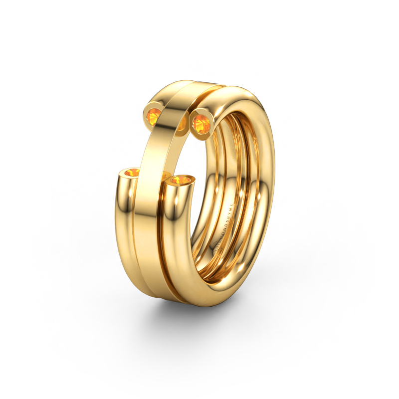 Bild av Vigselring WH6018L 585 gult guld ±8 x 3 mm Citrin