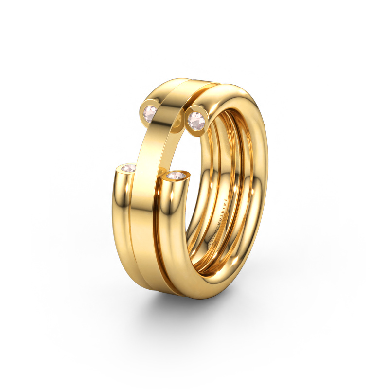 Immagine di Fede nuziale WH6018L 585 oro ±8 x 3 mm Morganite champagne