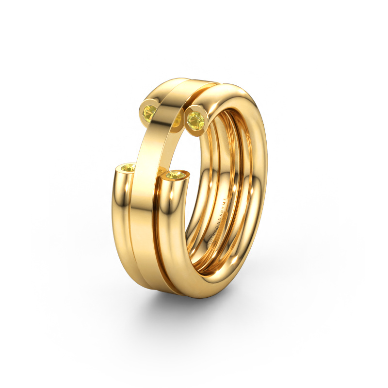 Immagine di Fede nuziale WH6018L 585 oro ±8 x 3 mm Zaffiro giallo