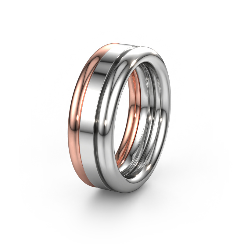 Bild von Freundschaftsring WH6018M 585 Weißgold ±8x2.8 mm